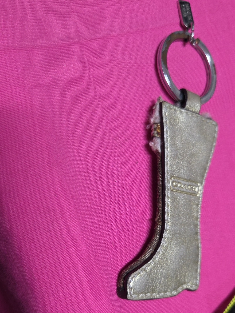 Authentic COACH leather Boot Keychain - Picture 4 of 6